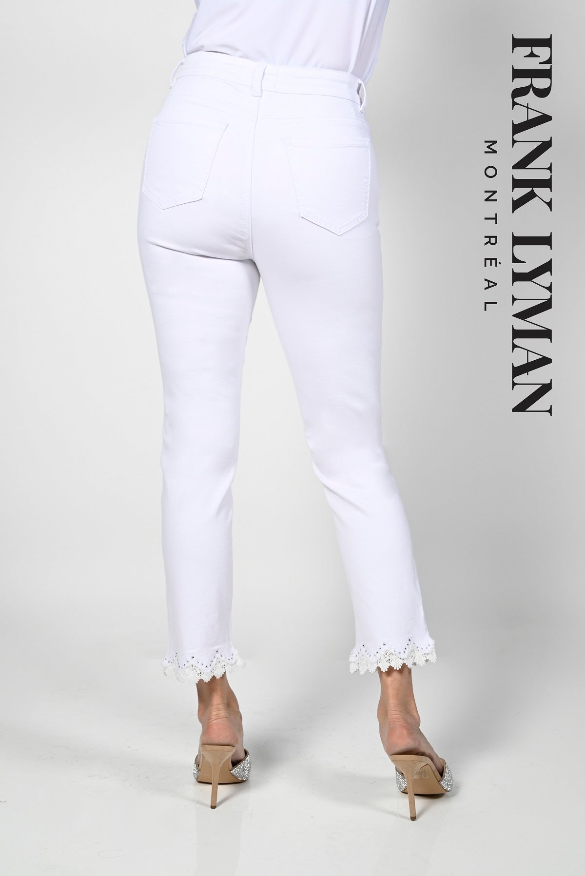 Frank Lyman Montreal White Jeans-Buy Frank Lyman Montreal Jeans Online-Frank Lyman Montreal Online Denim Shop-Women's Jeans-Women's Jeans Online Canada