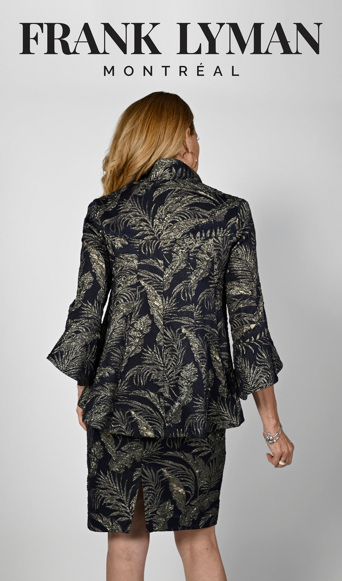 Frank Lyman Montreal Evening Wear-Buy Frank Lyman Montreal Evening Wear Online-Frank Lyman Montreal Gold Evening Jacket-Frank Lyman Montreal Spring 2023 Collection