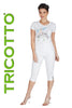Tricotto White Capris-Tricotto Green Capris-Buy Tricotto Capris Online-Tricotto Clothing Montreal-Tricotto Clothing Quebec-Tricotto Online Shop