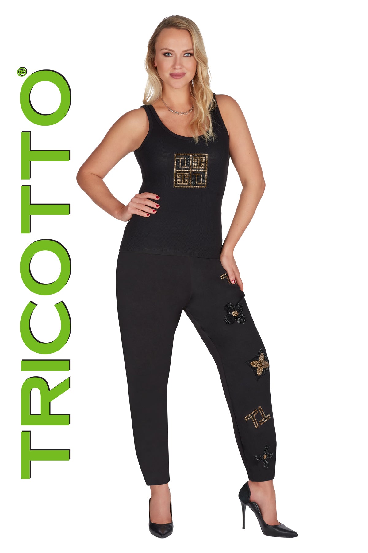 Tricotto Gold Camisole-Buy Tricotto Clothing Online Canada-Tricotto Clothing Quebec-Women's Camisoles Online Canada