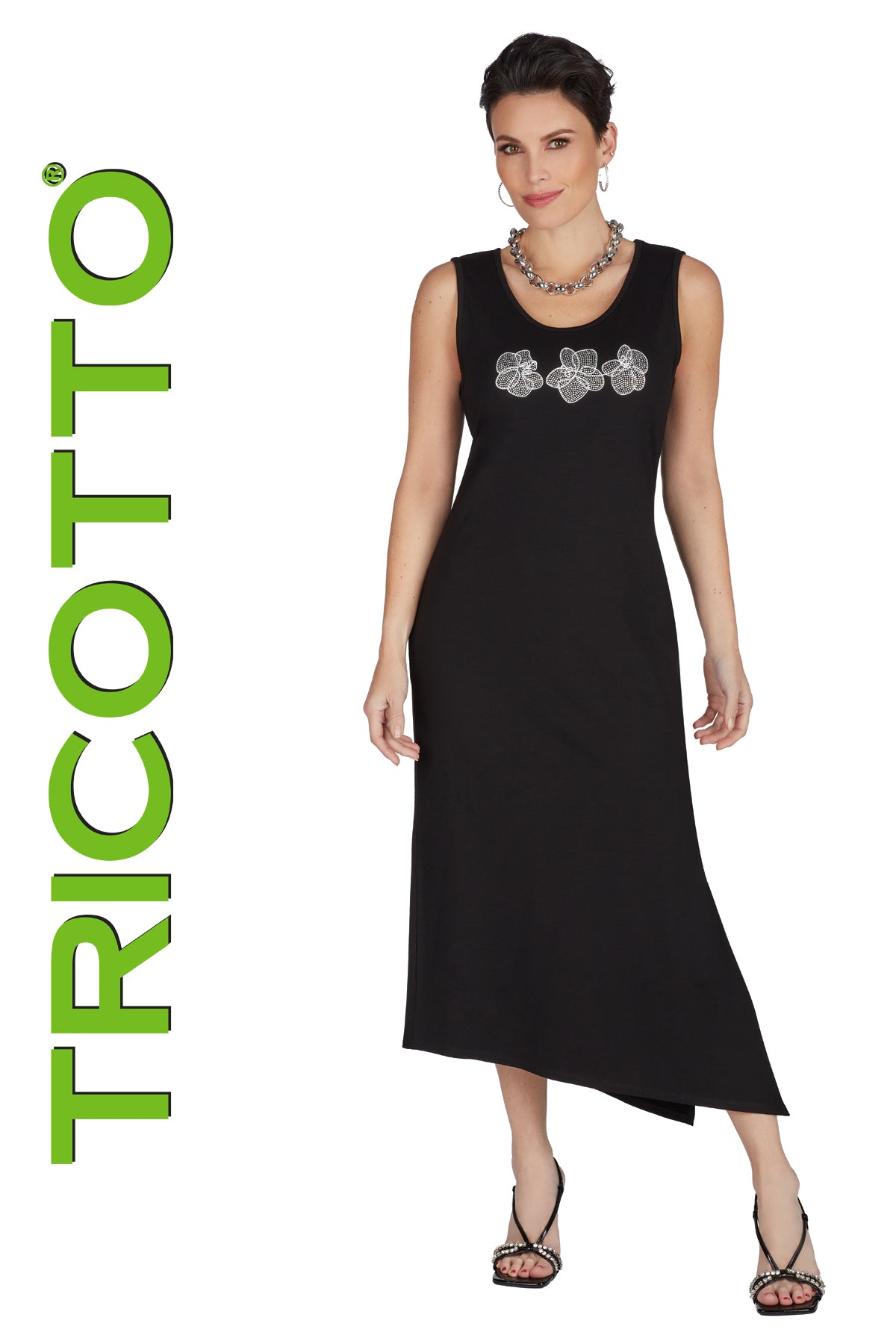 Tricotto Black Dresses-Tricotto Black Maxi Dresses-Buy Tricotto Clothing Online-Tricotto Clothing Montreal-Tricotto Online Shop