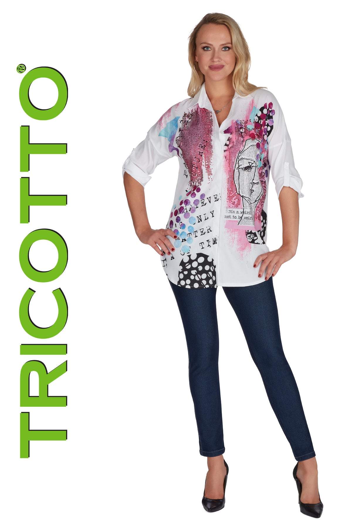 Tricotto Blouses-Buy Tricotto Blouses Online-Tricotto Clothing Montreal-Tricotto Spring 2023 Collection