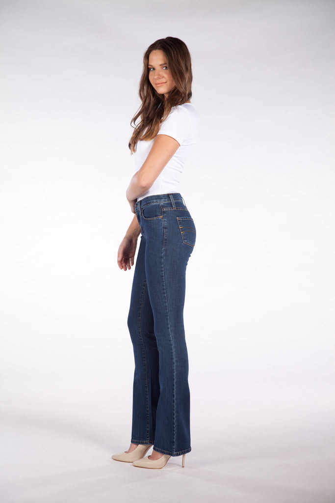 1165 (Bootcut Classic Blue With Orange Stitching) - Main Image