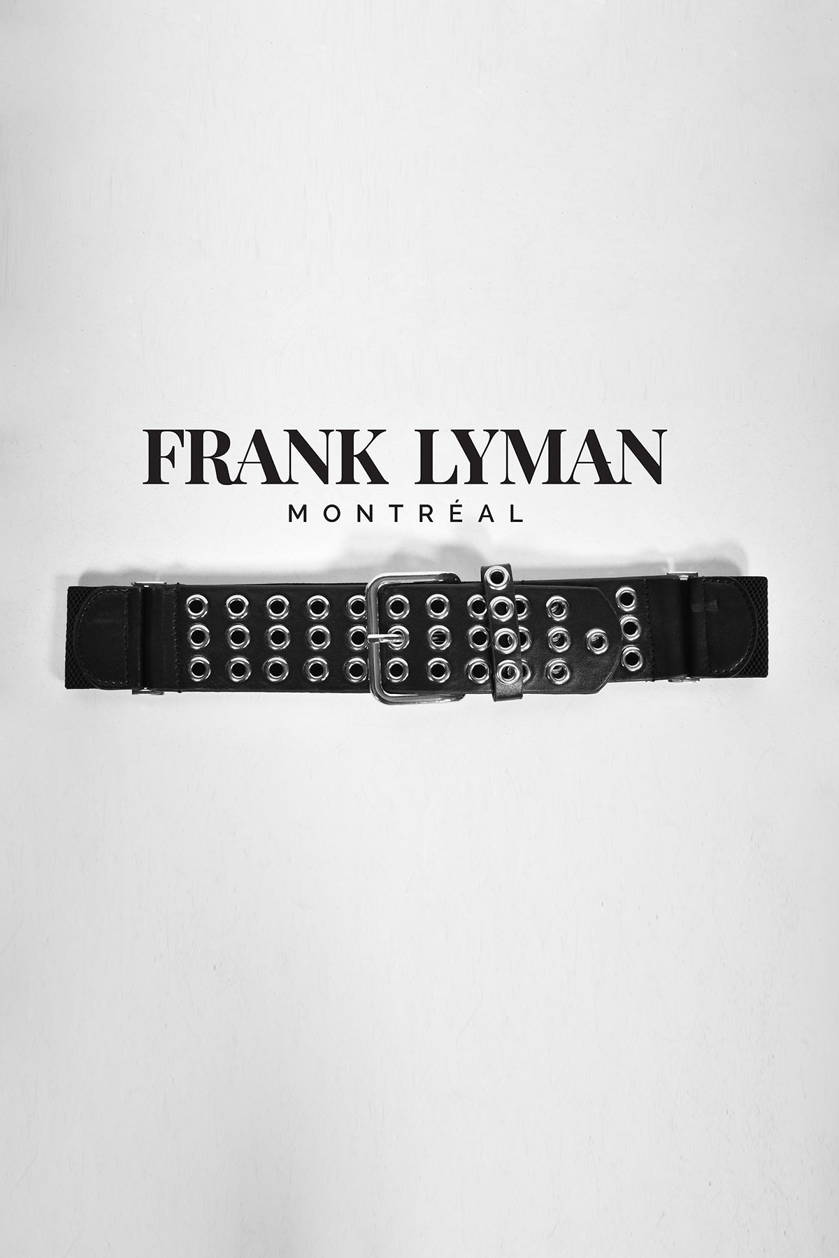 Frank Lyman Montreal Belts-Frank Lyman Montreal Black Silver Belt