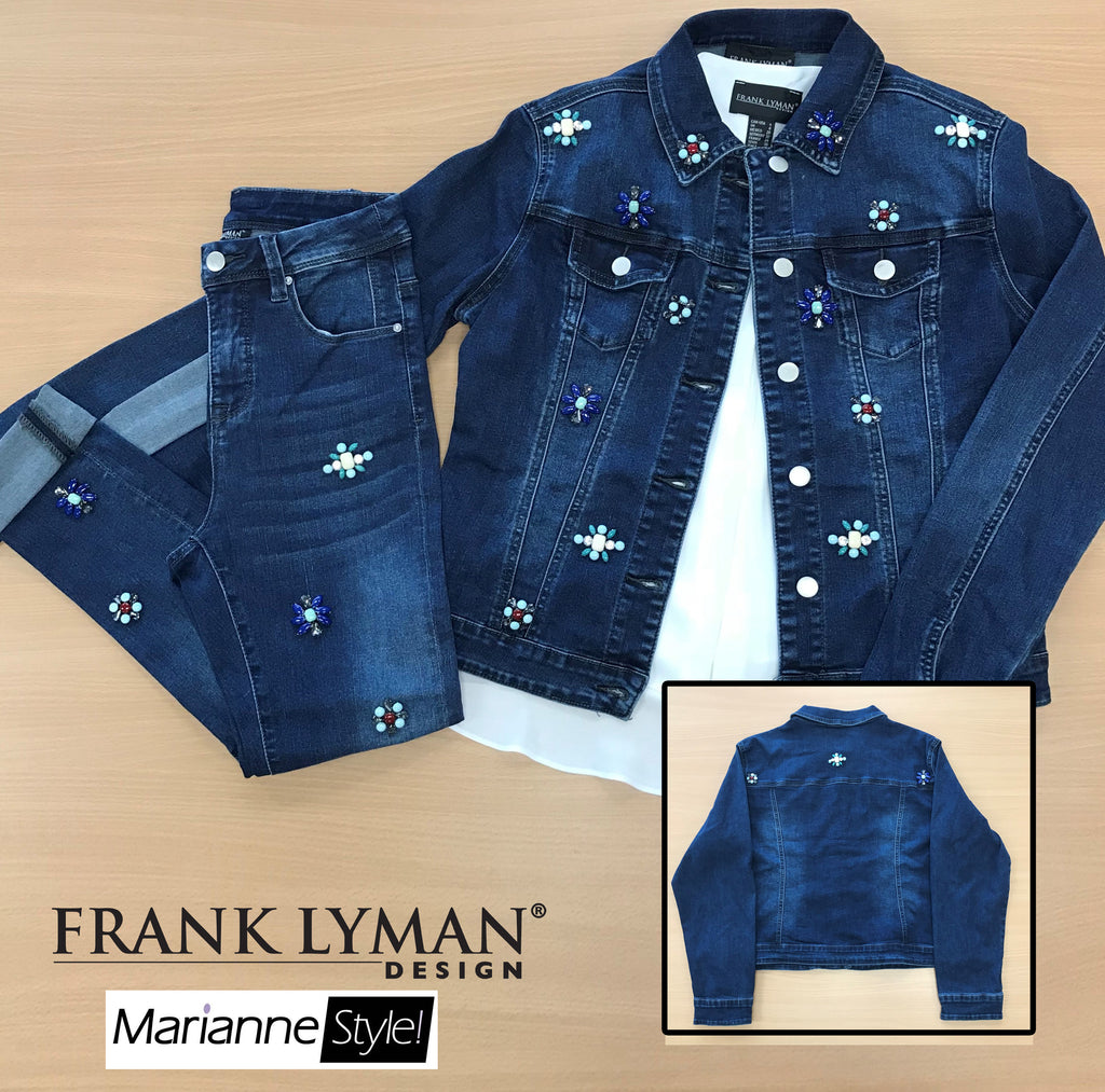 181105U (Veste en jean seulement) Illustré avec un jean 181104U et un haut blanc cassé 61175